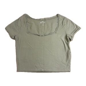 Hollister Women's Olive Crop Top